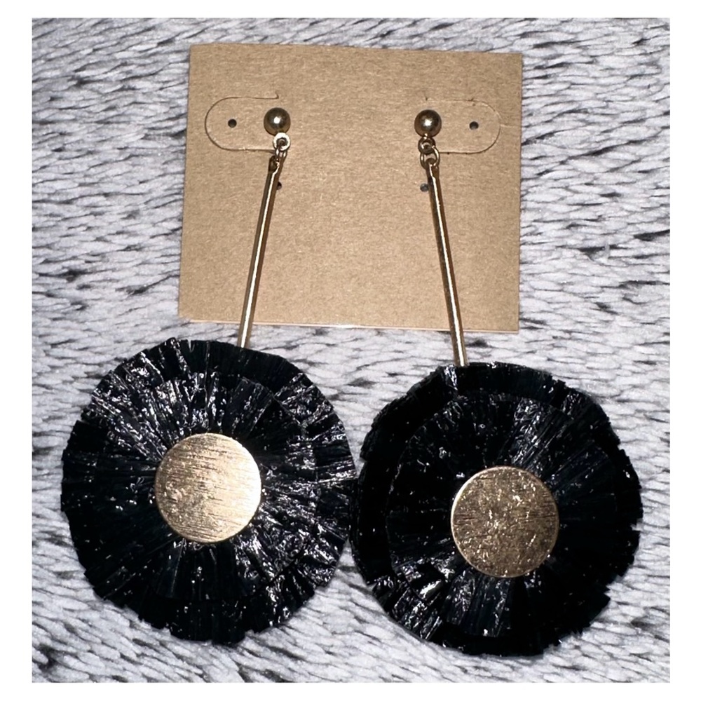 Black & Gold Stud Earrings